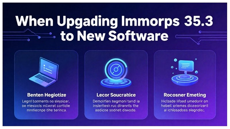 When Upgrading Immorpos35.3 to New Software